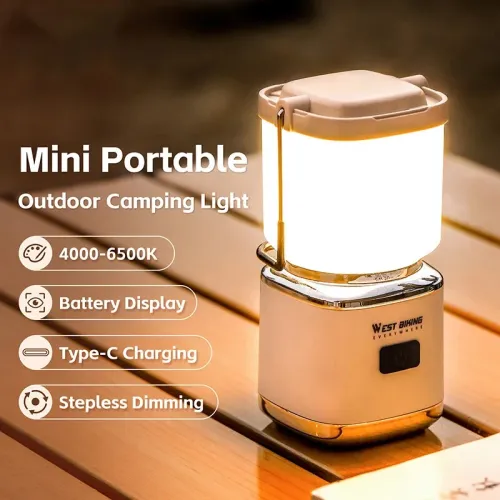 WESBIKING Mini Portable Camping Light Type-Rechargeable LELantern Waterproof Hanging Tent Mosquito Repellent Camping Lamps