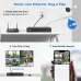 Hiseeu PK-4YHB785 5MP 8CH WiFi IP Camera Guard Viewer Security System EU Plug Human Vehicle Detection 2-Way Audio Night Vision IP67 Weatherproof