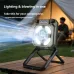 IPRee Folding Camping Fan Lantern with Stand Rechargeable Dimming Bright Work Floodlight Portable Hand Crank Outdoor Hiking Emergency Lamp