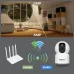 Srihome SH038 5MP 1944P 5G WIFI Wireless PTZ IP Dome Camera AI Humanoid Detection Full Color Night Vision Two-way Intercom Home Security Monitoring Cameras
