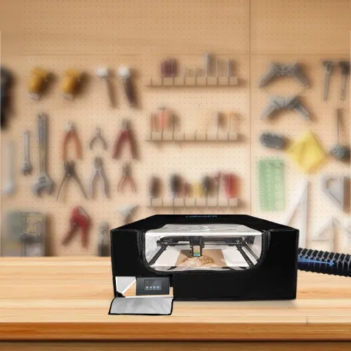 EU/US DirectLONGER Laser Engraver Enclosure for Longer RAY5 27.5x27.5x12.99 Inches Heat Resistant Large Space Dust Proof Noise Reducing Flame Retardant Protective Cover