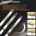 6 In 1 Carbide Tipped Wood Turning Tools Set Latest Lathe Rougher Finisher Swan Neck Hollowing Tools and Interchangeable Aluminum Alloy Grip Handle with Diamond Round Square Carbide Inserts