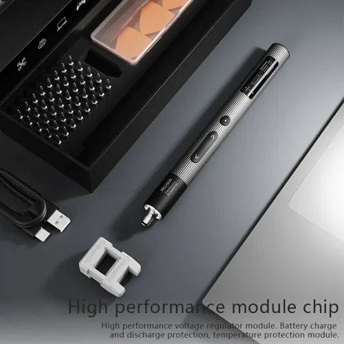 50 in 1 Electric Screwdriver Set Precision Repair Tool Torque 0.4Nm 240RPM Lithium Battery USB Powered Chrome Vanadium Steel Adjustable LED Screen
