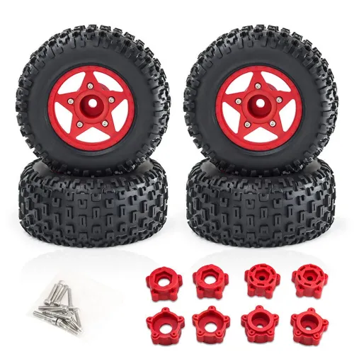 4PCS D232 Upgraded Off-Road Tires Wheels for 1/8 1/10 Short Course Truck RC Cars Vehicles Models Parts Accessories