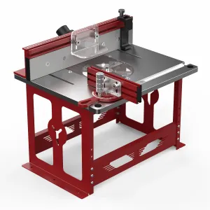 ENJOYWOOD Bench Top Router Table Workbench with Miter Gauge / Profile Fence System / Dust Collection Port for Most Routers