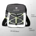 BULLCAPTAIN Men Waterproof Oxford Cloth Sports Crossbody Bag Lightweight Multi-Compartment Zipper Single Shoulder Bag
