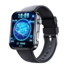 F300 2.1-inch HD Screen ECG Non-invasive Blood Glucose Testing Blood Component Analysis bluetooth Call Heart Rate Blood Pressure Blood Oxygen Monitor Sleep Monitoring SOS Function Multi-sport Modes IP67 Waterproof Smart Watch
