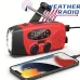 Weather Alert Emergency RadioAM/FM/NOAA Emergency Radio Solar Hand Crank USB Charging Generator 2000mAh Power Bank Flashlight