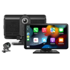 YUEHOO 7 Inch 2 Lens 4K Car MP5 Player Recorder Touch Screen Wireless Carplay Android Auto Mirror Link for Airplay Portable