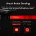 ROCKBROSmart Bicycle Brake Sensing Taillight 12 Light Modes Vibration Sync Feedback IPX6 Waterproof USB Rechargeable Safe Rear Light for MTB Road Bike Cycling