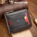 BULLCAPTAIN Genuine Leather Zippered Men's Wallet Cowhide RFID-blocking Multi Card Slots Coin Money Purse