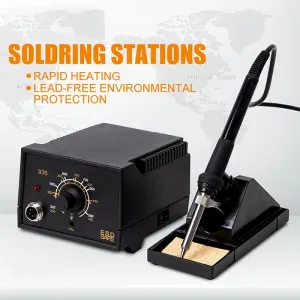 G2-936 Antistatic Constant Temperature Soldering Iron Station 60W with Wide Range 200~480 High Temperature Stability for Professional and Hobby Use