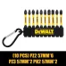 DT7274 for DEWALT Screwdriver Bits Kit 10PC 57mm Mixed PH PZ Extreme Impact CNC Torsion Zone Optimized Tip Geometry Full Fit Head