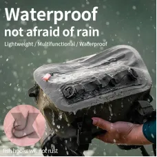 ZANLURLarge Capacity Fishing Tackle IPX6 Waterproof Bag Outdoor Waist Fanny Pack Crossbody Bag Lures Line Box Storage for Hiking Camping Fishing