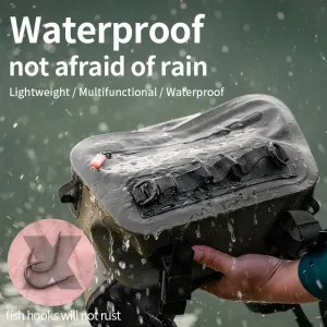 ZANLURLarge Capacity Fishing Tackle IPX6 Waterproof Bag Outdoor Waist Fanny Pack Crossbody Bag Lures Line Box Storage for Hiking Camping Fishing