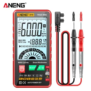 ANENG 616 Large Screen Backlight Digital Multimeter 6000 Counts Ultra thin Intelligent AC DC Voltage Current Multmetro TestTool