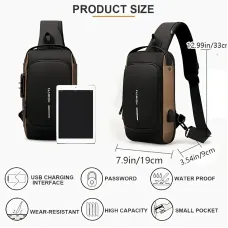 Men Bag Single Shoulder Bag Multi-function Sports Slanting Chest Backpack Anti-Theft Chest Bag