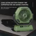 6000mAh Rechargeable Camping Fan with LED Light Portable Outdoor Ceiling Oscillating Fan Type-C Charging Adjustable Angles Brightness Control Sturdy Material Air Cooling Fan