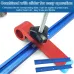 Aluminum Alloy T-Track 400mm Blue with Self Tapping Screws M8 Handles M8/M6 T-Track Sliding Nuts for Woodworking Workbench Saw