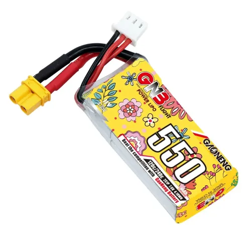 GAONENG GNB HV 7.6V 550mAh 2S 120C LiPo Battery XT30 / XT60 Plug for FPV Racing Drones