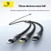 Baseus Star Speed Series 100W USB-A to Type-C/Micro/iP Cable Fast Charging Data Transmission Copper Core Line 1.5M Long for iPhone 16 16 Pro 15 14 13 Pro Max for Xiaomi MIX Fold4 for Samsung Galaxy Z Flip6 for Huawei Mate XT