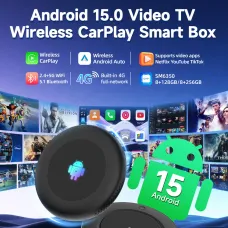 Tbox Ultra2 3-in-1 Android 15.0 SM6350 Tv Box CarPlay Wireless Android Auto Wireless Adapter Support Youtube Netfilx IPTV GNSS