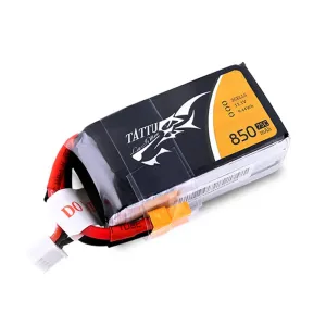 Tattu 3S 11.1V  850mAh 75C 3S1P Lipo Battery XT30 Plug for RC Drone FPV Racing