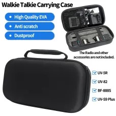 Walkie Talkie Carrying Case for UV-5RH UV-21 PRO UV-17 PRO UV-K5 PLUS UV-9R Pro High Quality EVA Water-Resistant Dustproof Radio Accessories Storage Bag