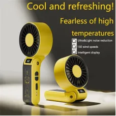 Foldable Handheld Fan 150 High Speed Adjustable Noise Free USB Rechargeable 5000mAh Lightweight Design Cooling