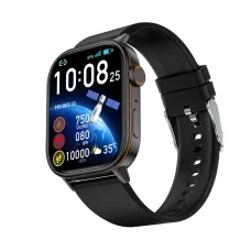 QX17 2.01inch HD Screen GPS Compass bluetooth Call Heart Rate Blood Oxygen Monitor Sleep Monitoring Breathing Exercise Pressure Detection Female Health SOS Voice Assistant Multi-sport Modes IP68 Waterproof Smart Watch