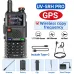 2Pcs BAOFENG UV-5RH PRO Walkie Talkie 10W GPS 640 Channels Type-C Charging NOAA Weather Radio EU Plug