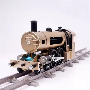 Teching Engine Steam Train Model With Pathway Full Aluminum Alloy Model Gift Collection STEM Toys