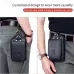 BULLCAPTAIN Men's Genuine Leather Waist Bag Casual Fashion Small Business Bag Multifunctional 7-inch Mobile Phone Bag