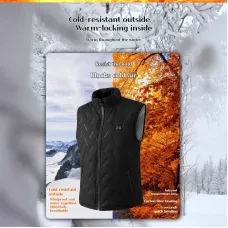 TENGOO 9 Zone Heated Vest for Men Women USB Charging Dual Control Winter Warm Casual Sleeveless Clothing