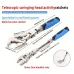 10-Inch 5-in-1 Adjustable Telescopic Ratchet Wrench Multi-Function Tool Retractable Handle 180 Swivel Head Stainless Steel