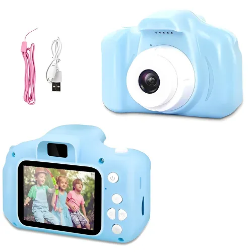 Children Camera X2 Waterproof 1080P HD Video Camera 2 Inch Display Kids Cartoon Cute Outdoor SLR Camera Toy