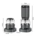 Comfook Electric Spice Grinder with Dual Pods Ceramic Core Adjustable Coarseness One-Button Operation USB Rechargeable Pepper & Salt Mill Set