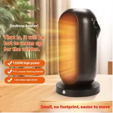 1500W PTC Heater Household Shaking Fan Heater Desktop Fan Heater Electric Heater Indoor Heating Bathroom for 15-20m  Area