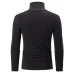TENGOO Men's Black Fleece Turtleneck Warm Base Layer Shirt In Autumn Winter Casual Comfortable Long Sleeve Thermal Top