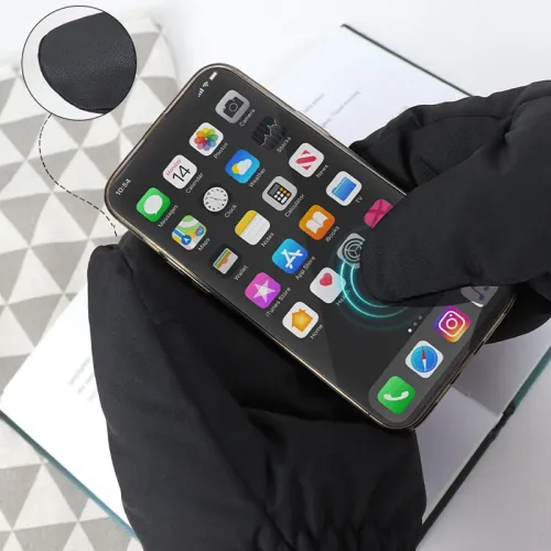 TENGOO 3 Gears Electric Heated Gloves USB Rechargeable Heating Mittens Winter Warm Touch Screen Gloves Cycling Glove Outdoor Waterproof Thermal Gloves