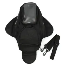 Motorcycle Oil Fuel Tank Bag Magnetic Saddle Bag with Bigger Phone Window 36x48.5cm