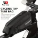 WESBIKING 1L Bicycle Top Tube Bag Narrow Side Design Velcro Fastening Portable Zipper Storage Cycling Bag for MTB & Road Bikes