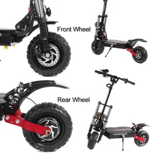 LAOTI60V 38.4Ah 2800W 11 inch Electric Scooter Hub Motor Front/Rear Drive Brushless Motor with Vacuum Off-Road Tires for LAOTITI30 Replacement