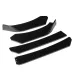 4PCS Black Front Lip Chin Bumper Spoilers Body Kits For Car Universal