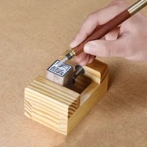 Woodworking Stone Knife Carbide Engraving Chisel Set with Split Stamp Knife with a Portable Bag for Seal Engraving Stone Letters