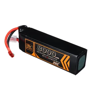 ZOP Power 14.8V 8000mAh 35C 4S  LiPo Battery T Deans Plug for RC Drone