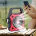 WESBIKING Portable Camping Light with Fan 3 In 1 Multifunctional Outdoor Flashlight USB Charging Home Lamp Hanging Tent Light