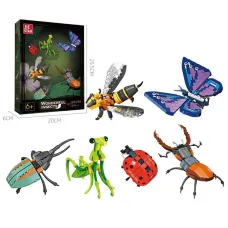 59083 JJ9098 JJ9099 6-in-1 / 8-in-1 Insect Model Building Block Assembly Kit Kid Christmas Gift