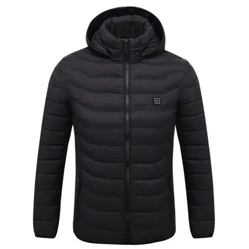 TENGOO 9 Zones Smart Electric Heated Jacket - 60s Fast Heating, USB Charging, Warm Outdoors Sports Thermal Coat Clothing Cotton Jacket