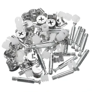 Wnew 20pcs 3-in-1 Screw Furniture Connector Fixer Eccentric Wheel Nut Connection for Dowel Jig Wardrobe Link Connection